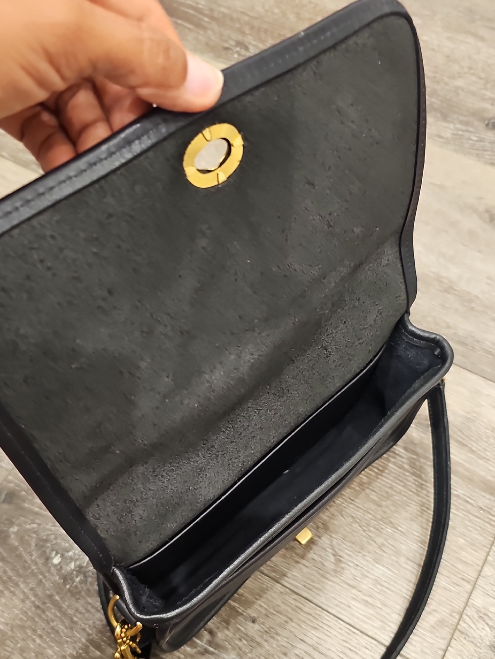 [Brand NEW] COACH Y2K Vintage Black Leather Legacy Crossbody Pocket Purse NWOT - Picture 7 of 8